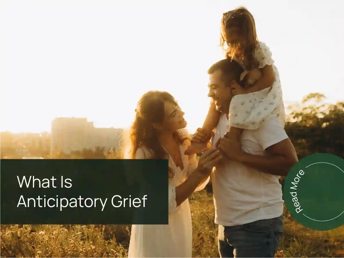 Person receiving emotional support from a therapist while coping with anticipatory grief.