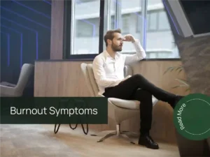 Common burnout symptoms including exhaustion, stress and low motivation