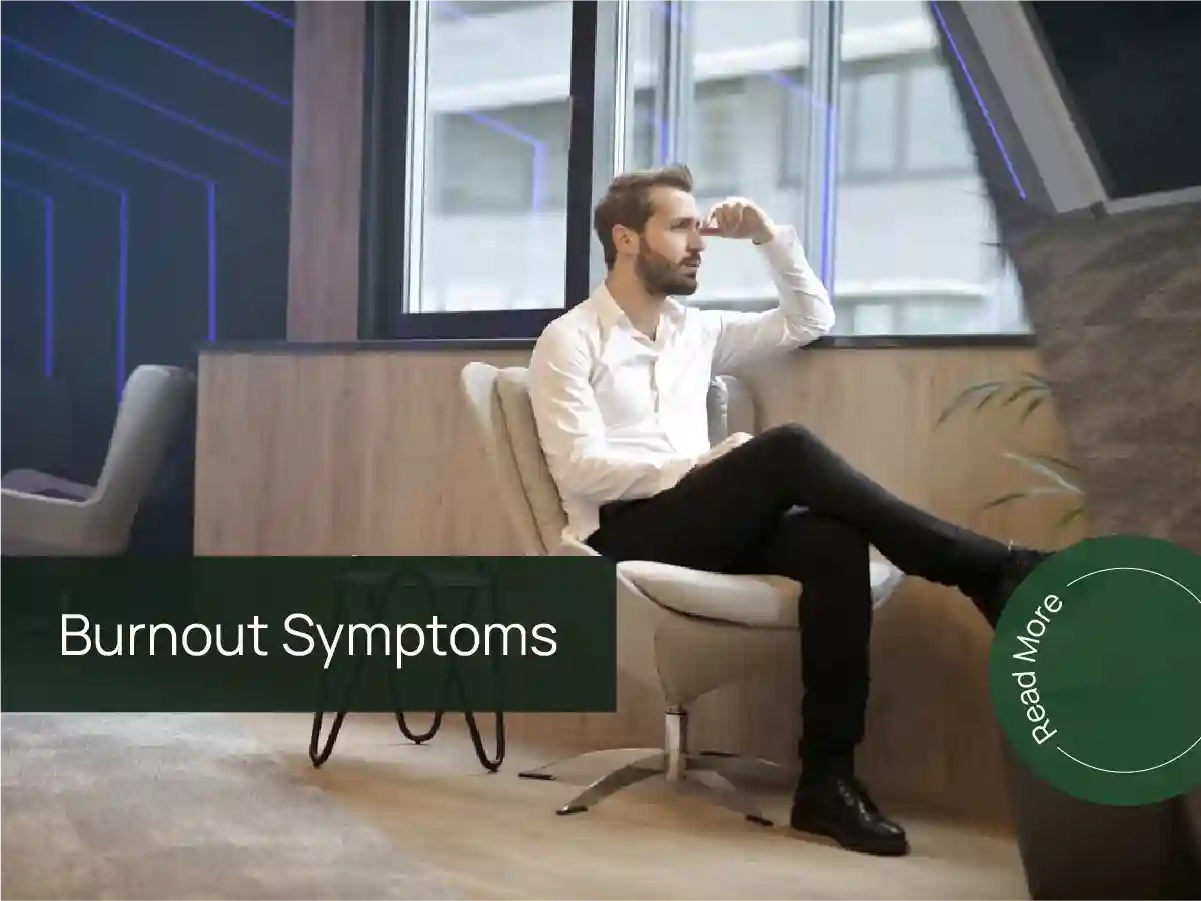 Common burnout symptoms including exhaustion, stress and low motivation