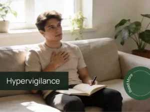 Hypervigilance symptoms including constant alertness, tension and anxiety